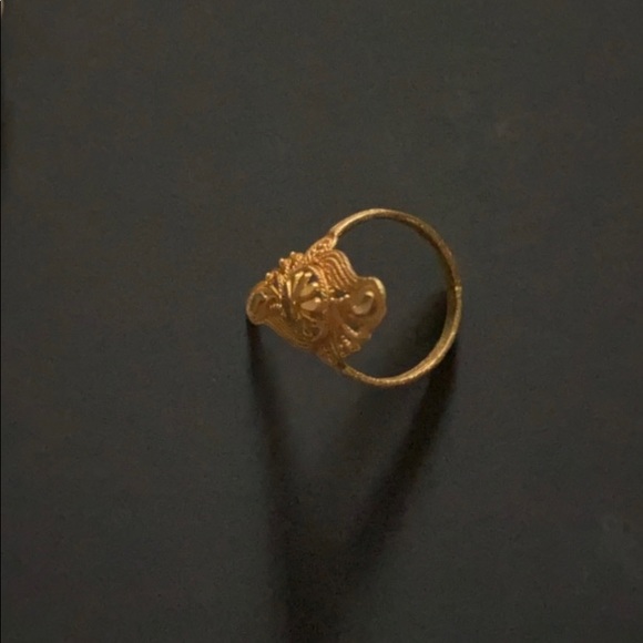 21k gold plated filigree ring 7- 7.5 size - Picture 3 of 3